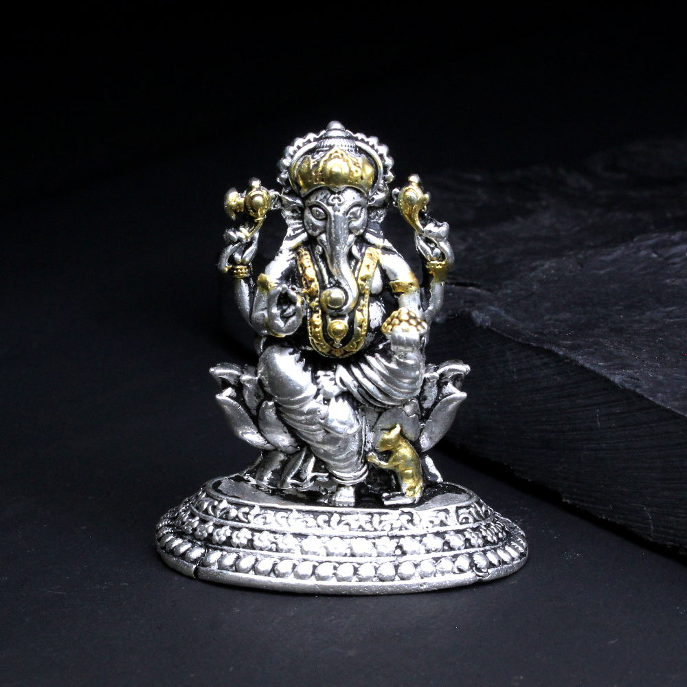 Collectible India Ganesh Idols For Home Decor - Gold Plated Hindu Lord Ganesha  Idol For Car Dashboard - Valentine Gift - Birthday Gift - Anniversary Gift  Decorative Showpiece - 6.35 cm Price