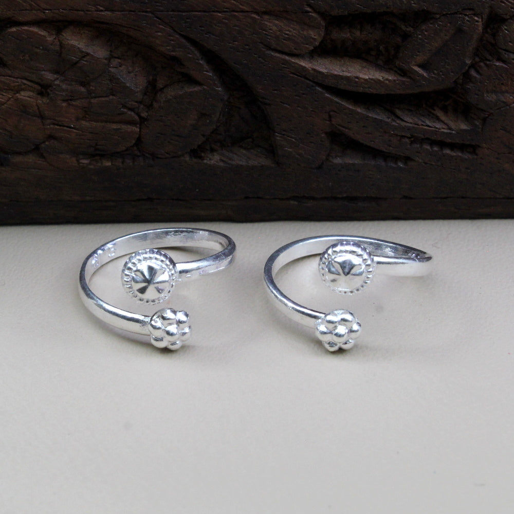 Flower toe rings – SilverwithSabi-offical