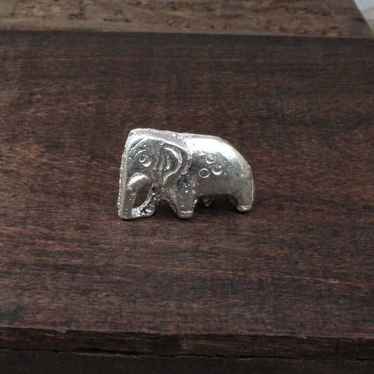 Real Silver Small Elephant Lucky Gajraj chandi ka Hathi solid inside