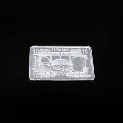 Real Silver Plate Laxmi Ganesh 10Gram Red Book Remedy