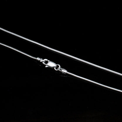 Snake Design Solid Sterling Silver Link Neck Chain