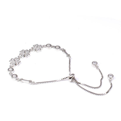 Silver Bracelet for Girls in platinum finish