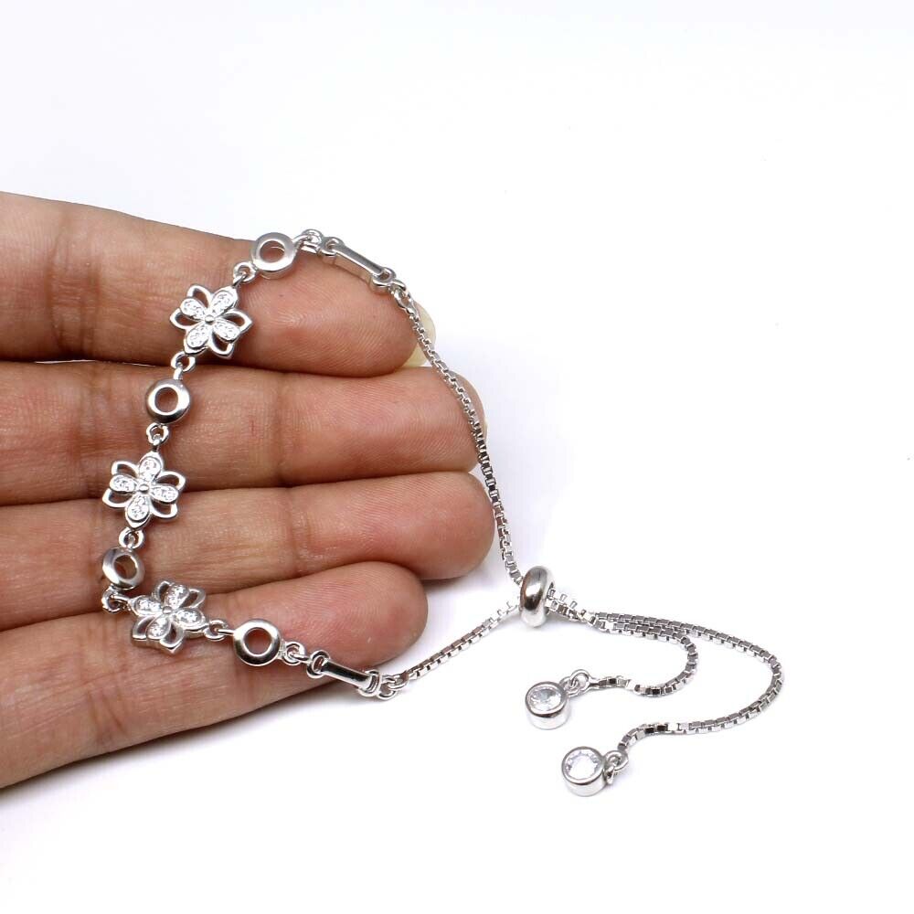 Silver Curb Chain Bracelet with a Hook Clasp - Silvertraits