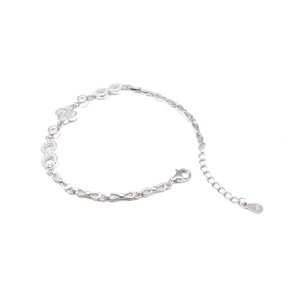 Real Silver 925 Bracelet for Hot Girls in platinum finish  Karizma Jewels