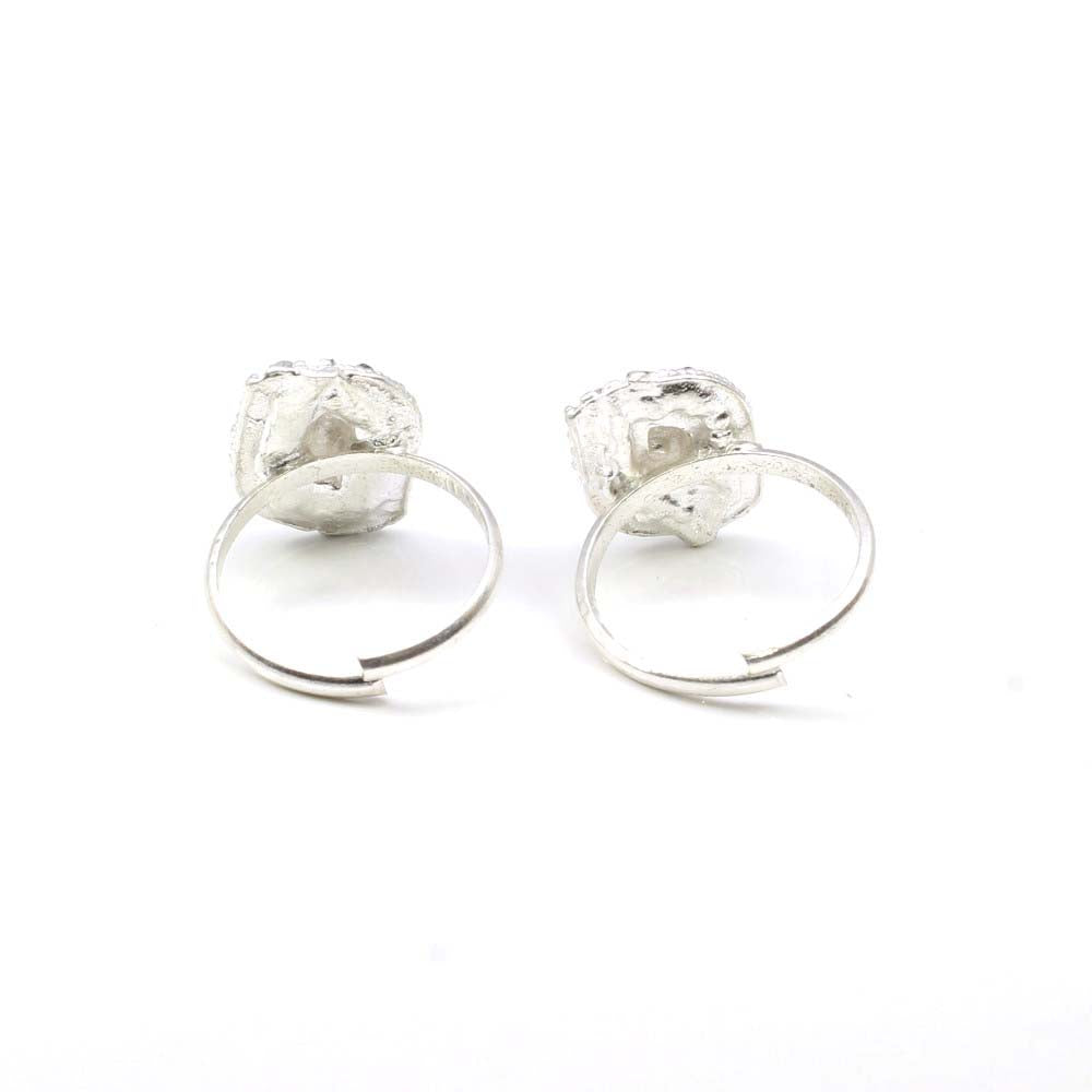 Real Solid Silver Toe Rings Pair