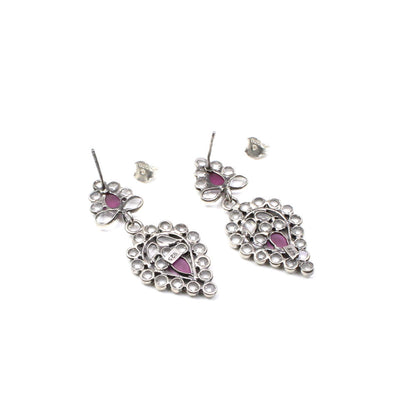 Women pure Silver Earrings with Push Back 