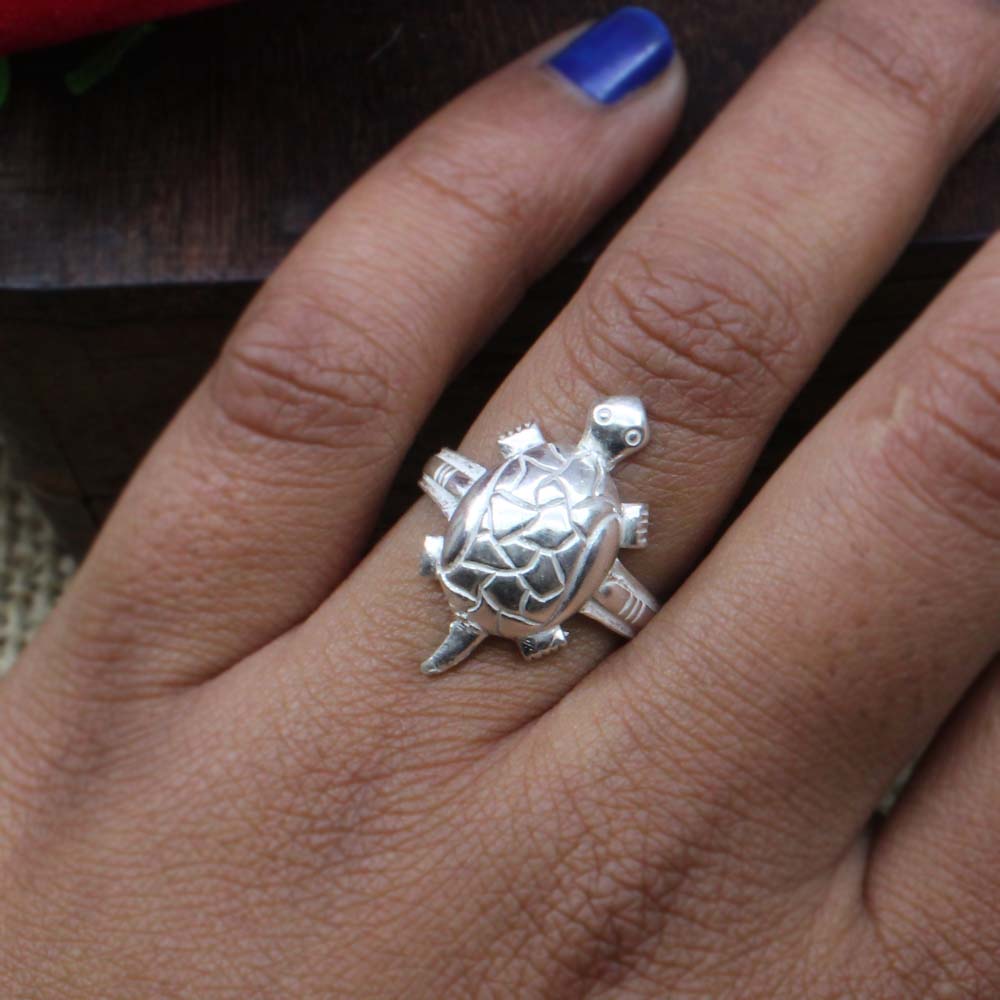 Turtle 925 Sterling Solid Silver Unisex tortoise Ring