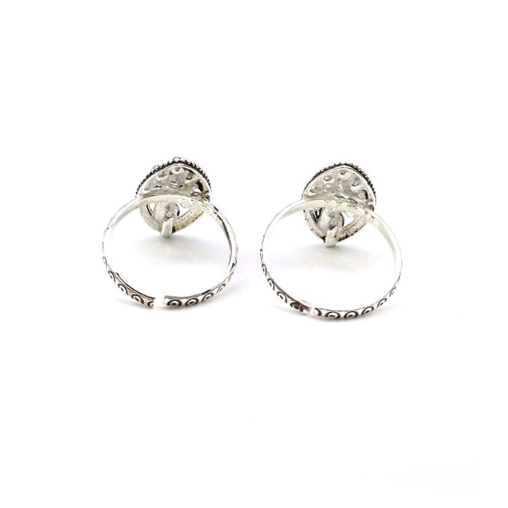 Real Solid Silver Toe Rings Pair