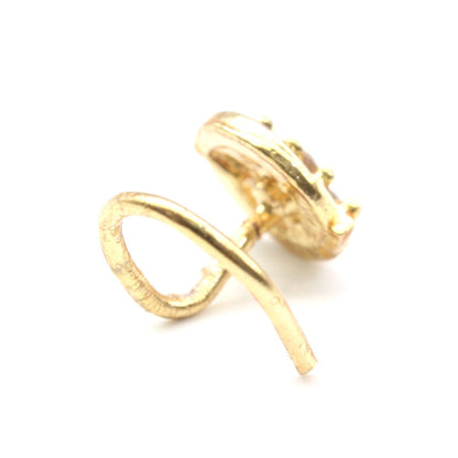 Wheel Traditional gold plated push pin nose stud