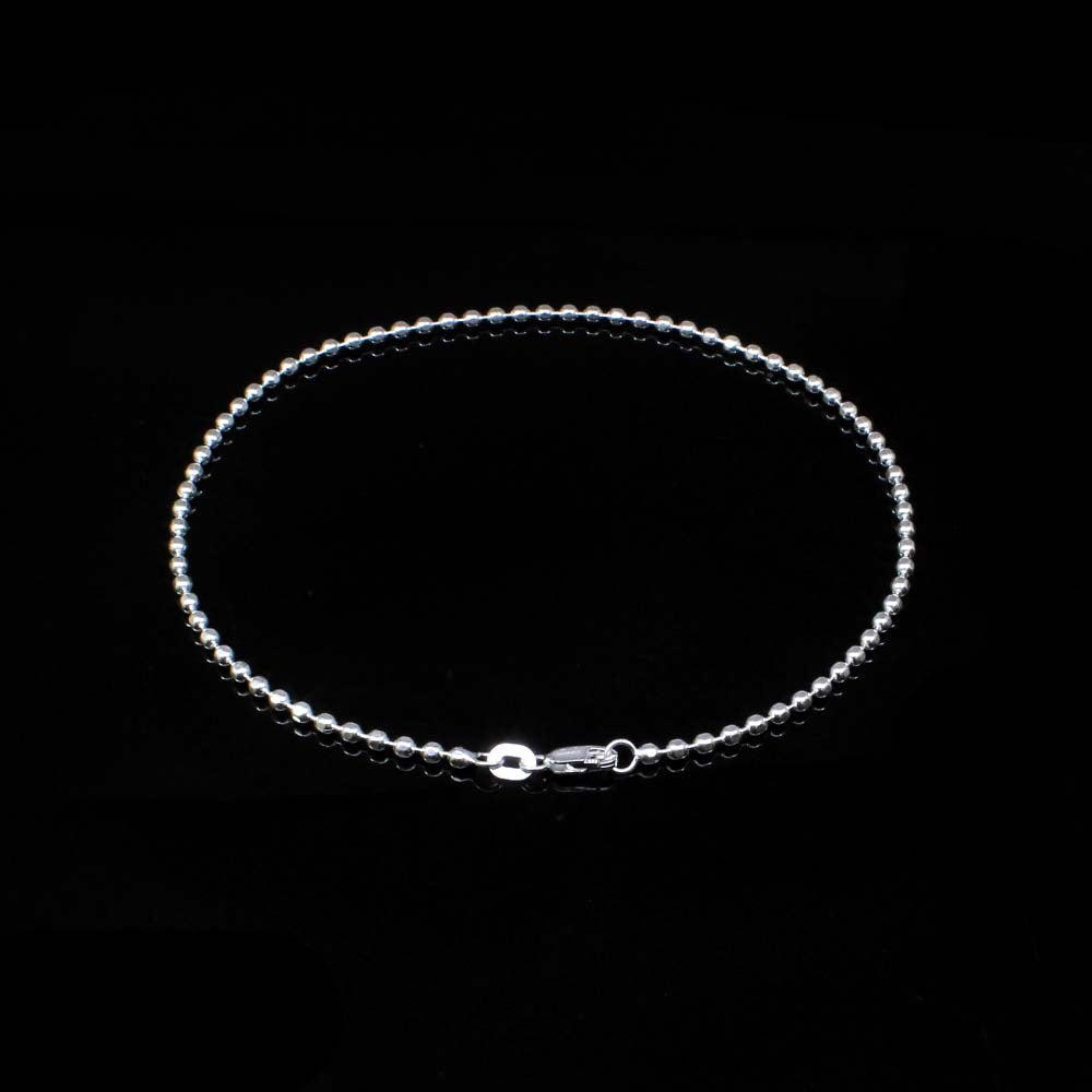 Hot Beach Wear Real Silver Indian Ball Style Anklets Ankle Bracelet 10.3"