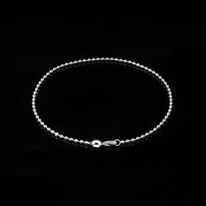 Hot Beach Wear Real Silver Indian Ball Style Anklets Ankle Bracelet 10.3"