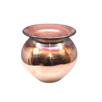 Pure Copper Vessel Tamba Lota Pooja kalash Item with Lid