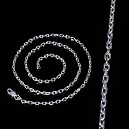 Real 925 Sterling Silver Anchor Indian Style Neck Chain