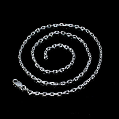 Real 925 Sterling Silver Anchor Indian Style Neck Chain