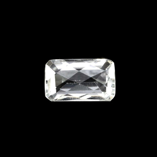 25.1Ct Natural Clear Crystal Quartz Checker Cut Rectangle Fine Gemstone