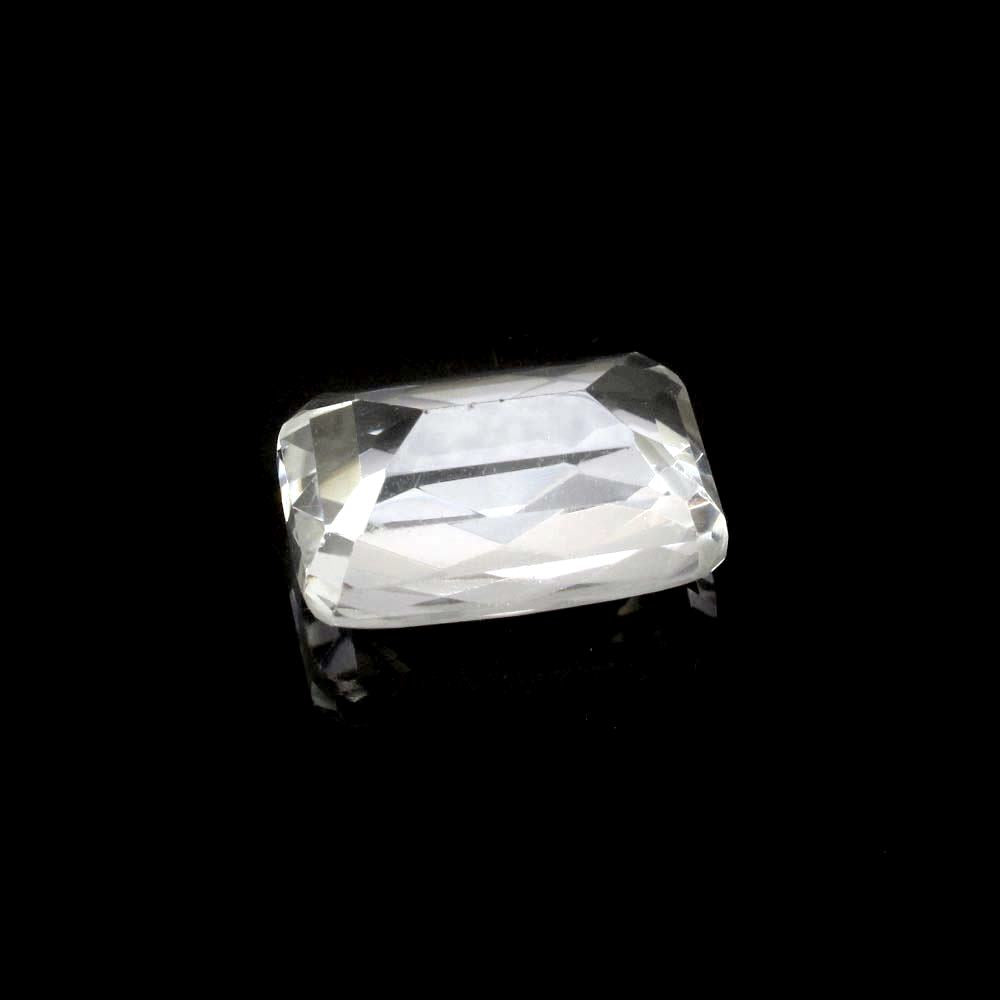 25.1Ct Natural Clear Crystal Quartz Checker Cut Rectangle Fine Gemstone