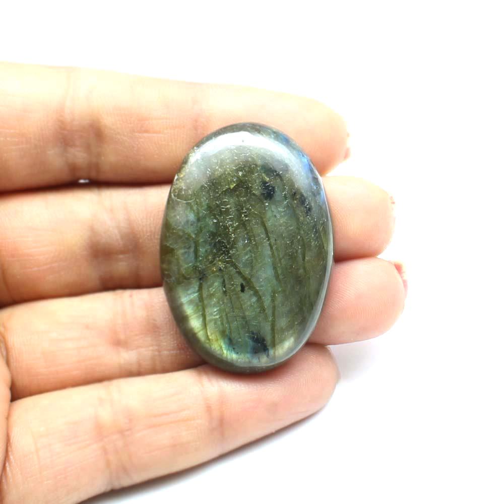 Top Fire Play of Colors 74Ct Natural Labradorite Oval Cabochon Gemstone