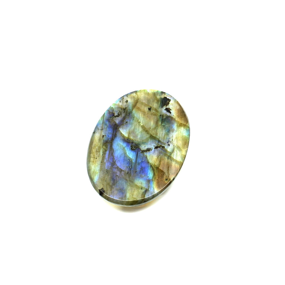 Top Fire Play of Colors 60.1Ct Natural Labradorite Oval Cabochon Gemstone