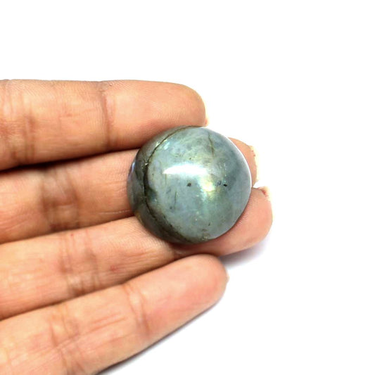 Top Fire Play of Colors 54.15Ct Natural Labradorite Round Cabochon Gemstone
