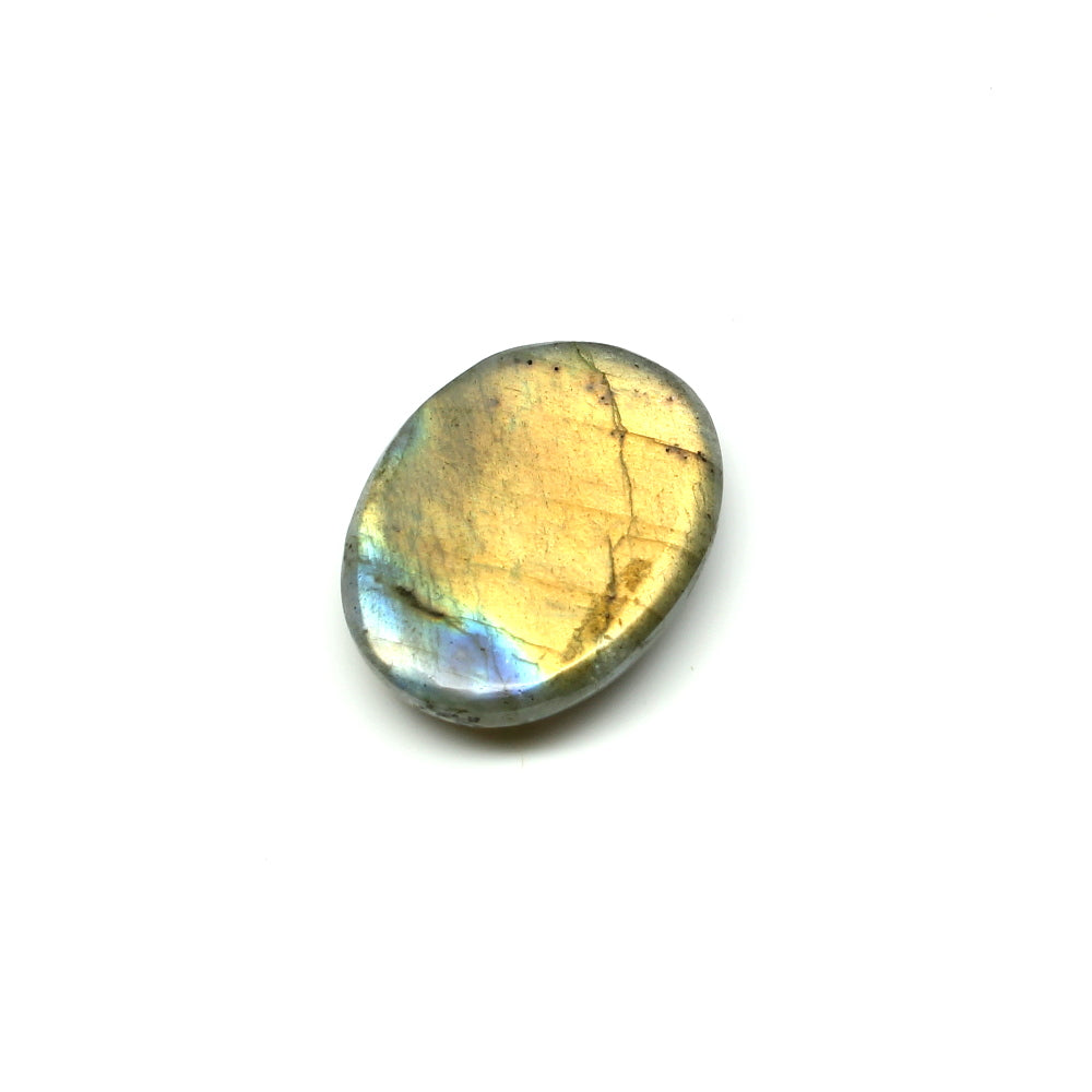 Top Fire Gold Play of Colors 17.8Ct Natural Labradorite Oval Cabochon Gemstone