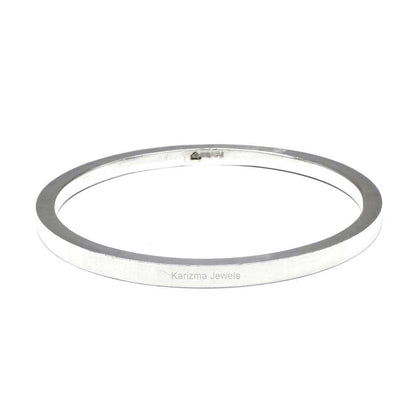 Flat design Pure 990 Silver Mens solid Kada Bangle