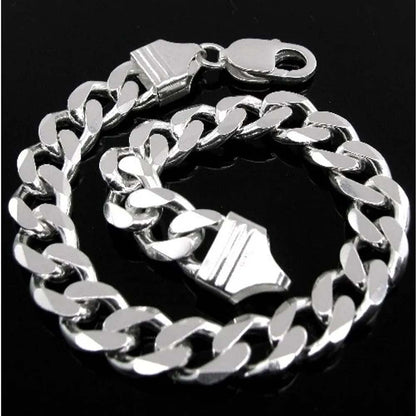 925 SOLID CURB LINK MEN'S BRACELET