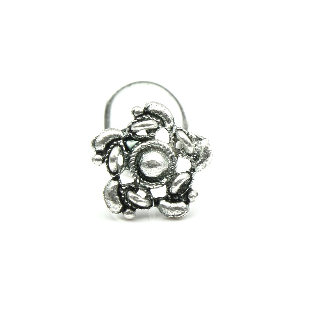 925 Sterling Silver Floral Nose ring 