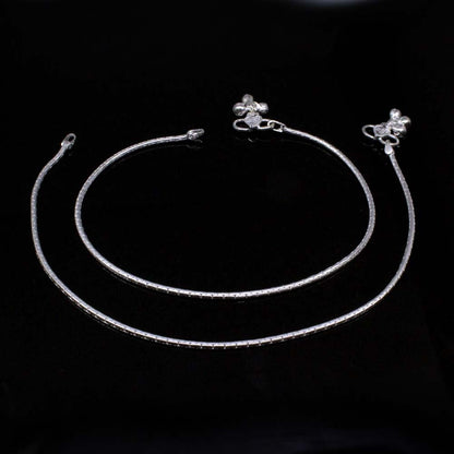 Silver Anklets For women 10.5"