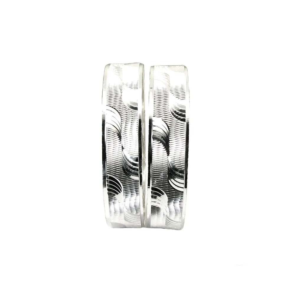 Real Silver Bangles Bracelet (Kangan) - Pair