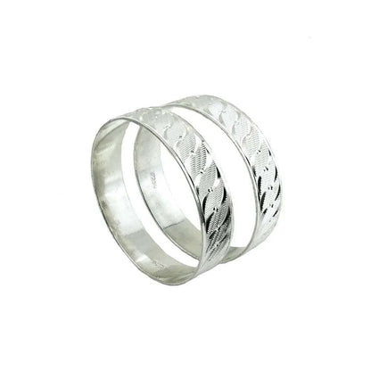 925 Silver Bangles Bracelet (Kangan) - Pair