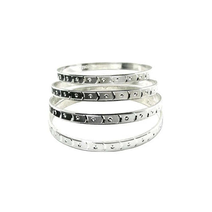 Real Silver Bangles Bracelets (Churi)