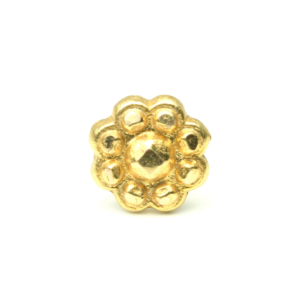 Indian Flower Style Gold Filled Nose Stud nose ring Push Pin