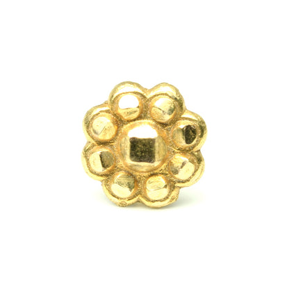 Indian Flower Style Gold Filled Nose Stud nose ring Push Pin