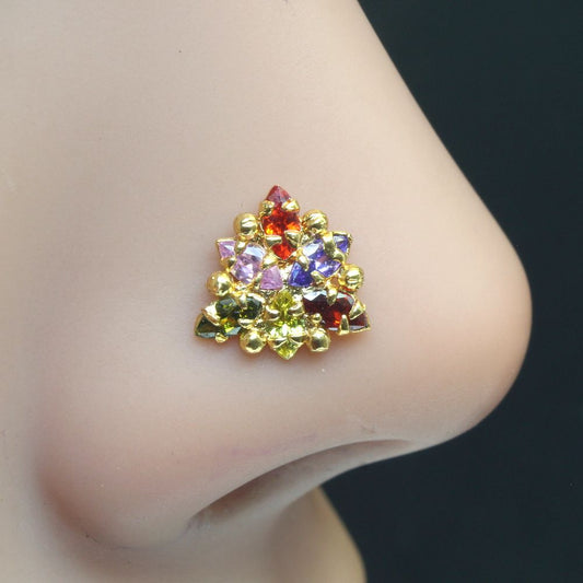 16g-indian-nose-ring-multi-color-cz-gold-plated-piercing-nose-stud-push-pin-11048