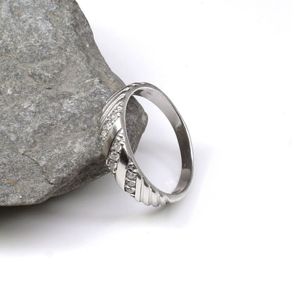 Real Silver CZ Men's finger ring