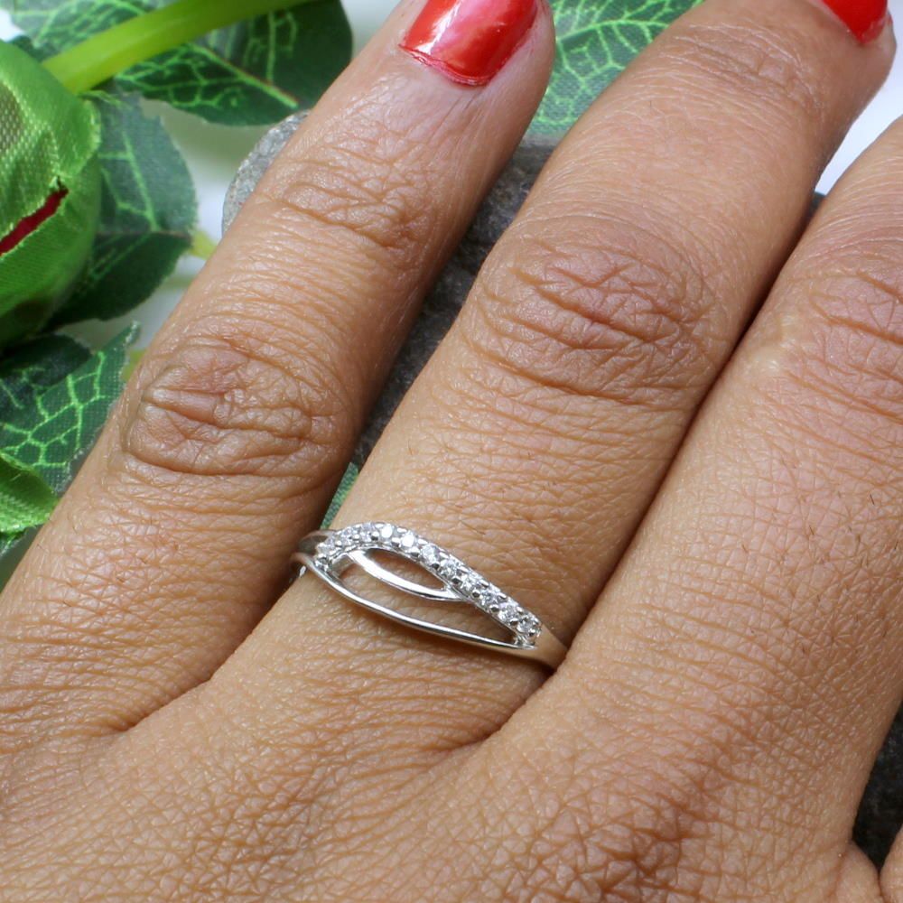 Real solid 925 Sterling Silver Women finger ring