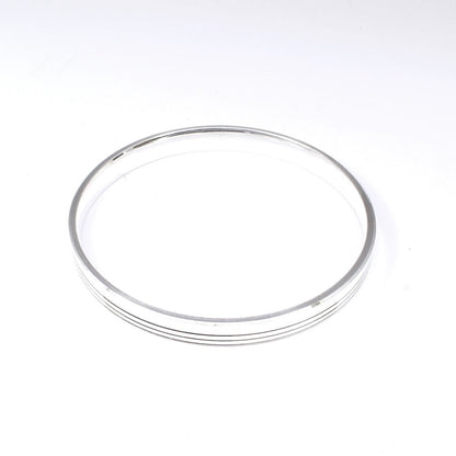 Real Sterling Pure Silver Men's Bangle Bracelet - 6.7 CM