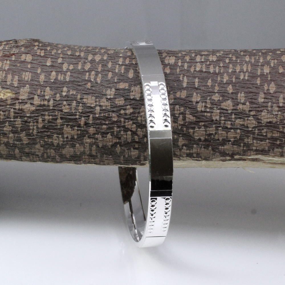 925 Pure Silver Men's Bangle Bracelet