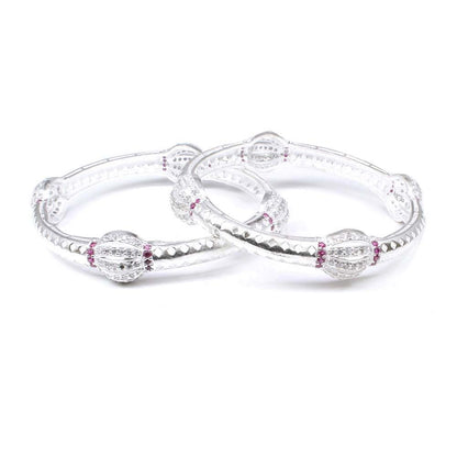 Silver CZ Women Bangles Bracelet