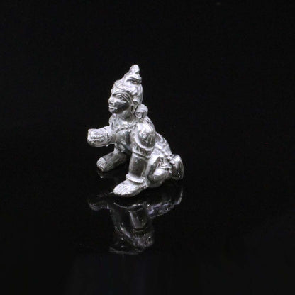 Solid Silver Bal Krishna Ladoo Gopal