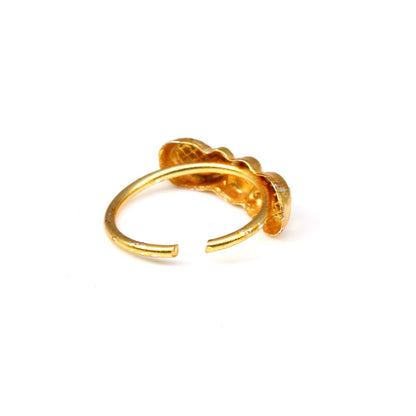 Asian gold plated small nose ring 22g