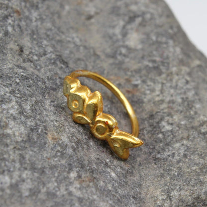 Nose hoop Ring Small Asian gold plated