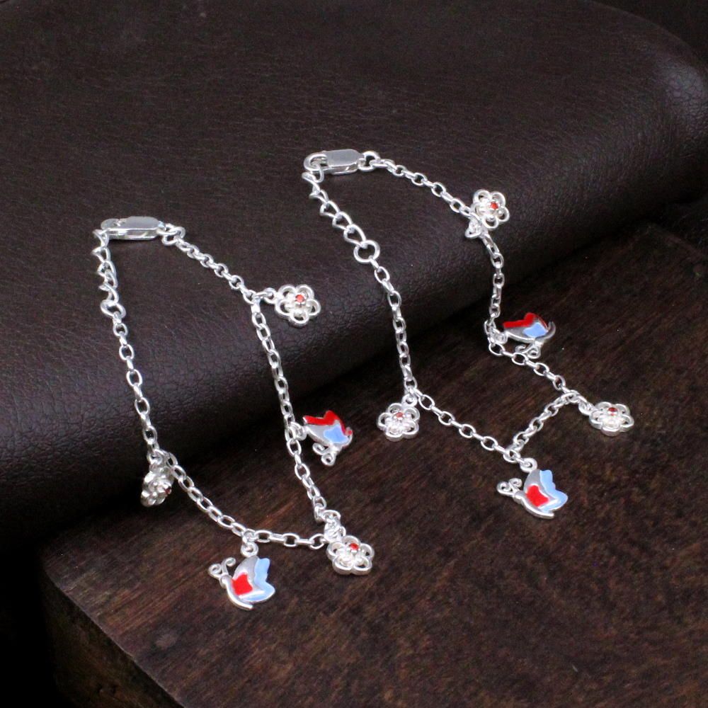 Silver Elephant Kids Anklets 5.5"