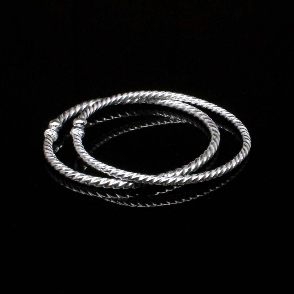 Silver Kids Bangles adjustable Bracelet Pair – Karizma Jewels