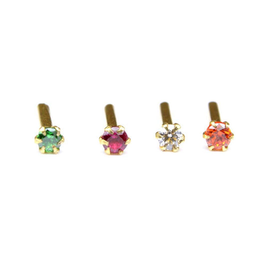 Tiny 4pc set gold filled Nose stud