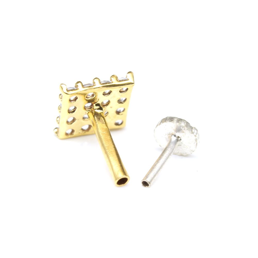 22K Gold plated Corkscrew Nose Stud Nose Ring