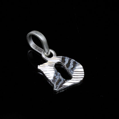 925 Silver 'D' Pendant