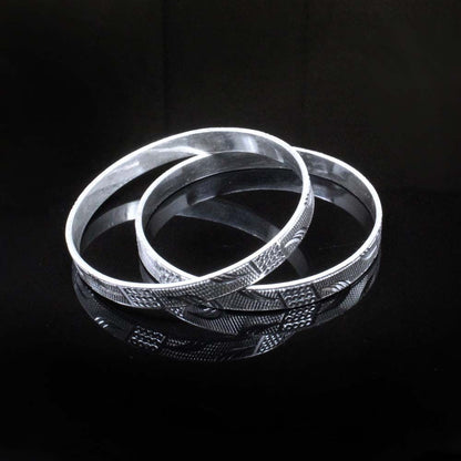 Sterling Silver Small Bangles Bracelet (Kangan)