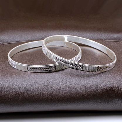 Sterling Silver Women Bangles Bracelet (Kangan)