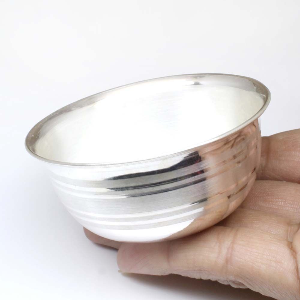 Pure Silver Small Bowl Katori for Tilak teeka Pooja remedies